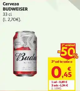 Alcampo Budweiser Cerveza oferta