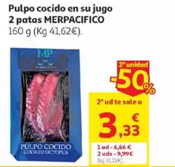 Alcampo Merpacifico Pulpo cocido en su jugo 2 patas oferta