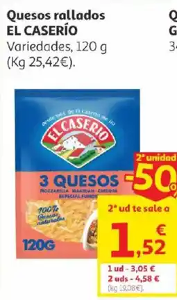Alcampo El Caserio Quesos rallados oferta