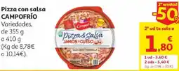 Alcampo Campofrío Pizza con salsa oferta