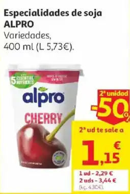 Alcampo Alpro Especialidades de soja oferta