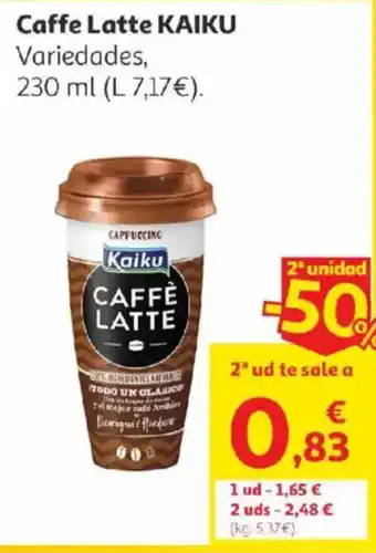 Alcampo Kaiku Caffe Latte oferta