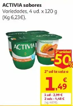 Alcampo Activia sabores oferta