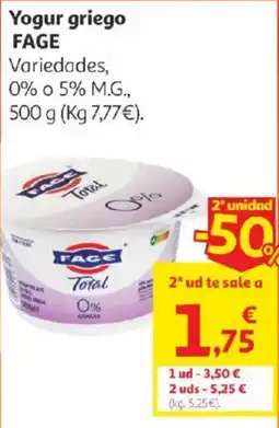 Alcampo Fage Yogur griego oferta