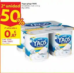 Alcampo Yaos Yogur griego oferta