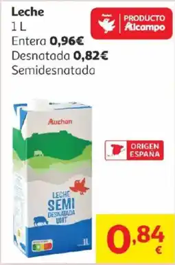 Alcampo Leche oferta