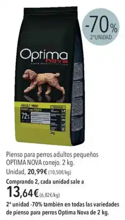 El Corte Inglés Optima Nova Pienso para perros adultos pequeños oferta