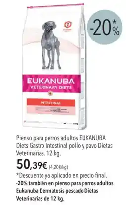 El Corte Inglés Eukanuba Pienso para perros adultos Diets Gastro Intestinal pollo y pavo Dietas Veterinarias. oferta