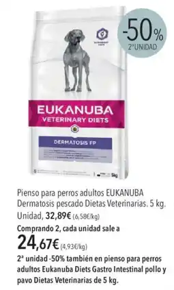 El Corte Inglés Eukanuba Pienso para perros adultos Dermatosis pescado Dietas Veterinarias oferta