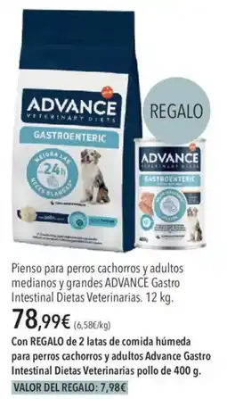 El Corte Inglés Advance Pienso para perros cachorros y adultos medianos y grandes Gastro Intestinal Dietas Veterinarias oferta