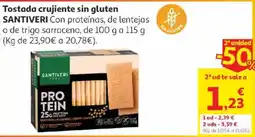Alcampo Santiveri Tostada crujiente sin gluten oferta
