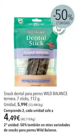 El Corte Inglés Wild Balance Snack dental para perros ternera oferta