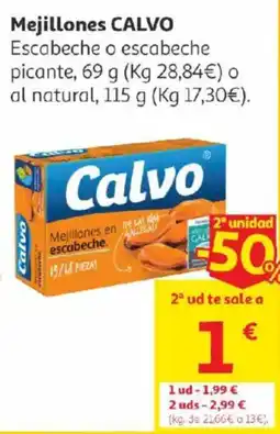Alcampo Calvo Mejillones oferta