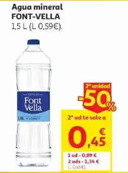 Alcampo Font Vella Agua mineral oferta