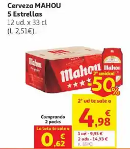 Alcampo Mahou Cerveza 5 Estrellas oferta