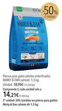 El Corte Inglés Marly & Dan Pienso para gatos adultos esterilizados oferta