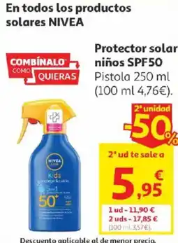 Alcampo Nivea En todos los productos solares oferta