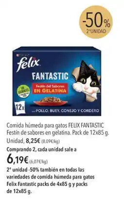 El Corte Inglés Felix Fantastic Comida húmeda para gatos Festín de sabores en gelatina oferta