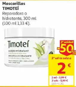 Alcampo Timoteí Mascarillas oferta