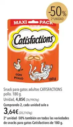 El Corte Inglés Catisfactions Snack para gatos adultos oferta