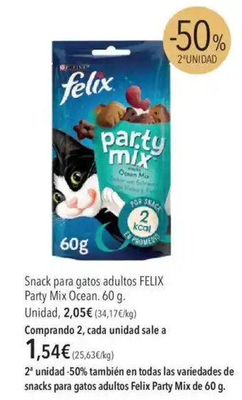 El Corte Inglés Felix Snack para gatos adultos Party Mix Ocean oferta