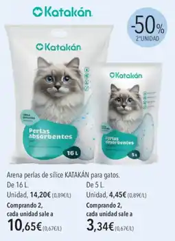 El Corte Inglés Katakán Arena perlas de sílice para gatos oferta