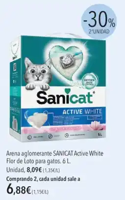 El Corte Inglés Sanicat Arena aglomerante Active White Flor de Loto para gatos oferta