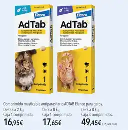 El Corte Inglés Adtab Comprimido masticable antiparasitario Elanco para gatos oferta