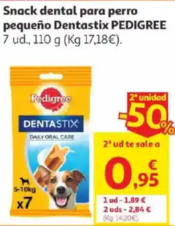 Alcampo Pedigre Snack dental para perro pequeño Dentastix oferta