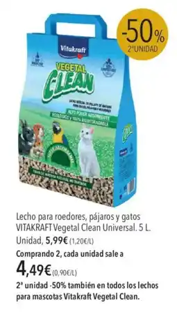 El Corte Inglés Vitakraft Lecho para roedores, pájaros y gatos Vegetal Clean Universal oferta