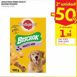 Alcampo Pedigree Snack para perro adulto biscrok oferta