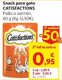 Alcampo Catisfactions Snack para gato oferta