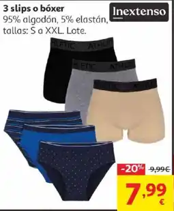 Alcampo Inextenso 3 slips o bóxer oferta