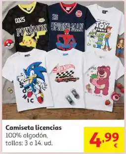 Alcampo Camiseta licencias oferta