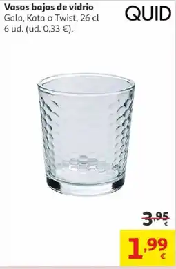 Alcampo Quid Vasos bajos de vidrio oferta