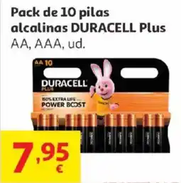 Alcampo Duracll Pack de 10 pilas alcalinas Plus oferta