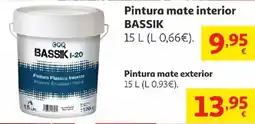 Alcampo Bassik Pintura mate interior oferta