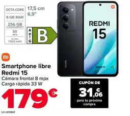 Carrefour REDMI 15 Smartphone libre oferta