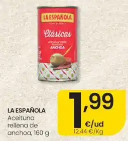 Eroski La Española Aceituna rellena de anchoa oferta
