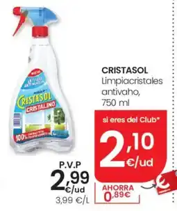 Eroski Cristasol Limpiacristales antivaho oferta