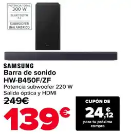 Carrefour SAMSUNG Barra de sonido HW-B450F/ZF oferta
