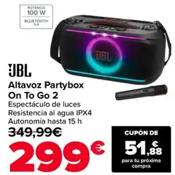 Carrefour JBL Altavoz Partybox On To Go 2 oferta