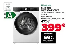 Carrefour HISENSE Lavadora WF3S9043BW3 oferta