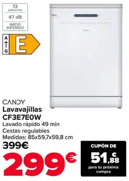 Carrefour CANDY Lavavajillas CF3E7E0W oferta