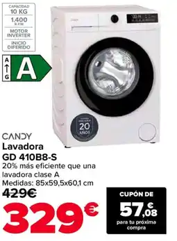 Carrefour CANDY Lavadora GD 410B8-S oferta