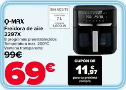 Carrefour Q-MAX Freidora de aire 2297X oferta