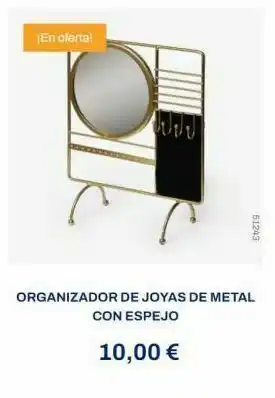 Tiendas MGI En oferta! ects organizador de joyas de metal con espejo 10,00 € oferta