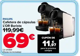 Carrefour PHILIPS Cafetera de cápsulas L'OR Barista oferta