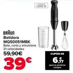 Carrefour BRAUN Batidora MQ50051MBK oferta