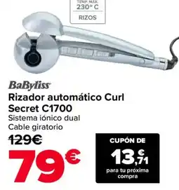 Carrefour BABYLISS Rizador automático Curl Secret C1700 oferta
